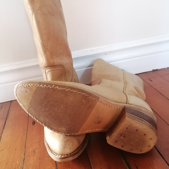 Vintage women's cowboy boots leather size 6 - Picture 3 of 3